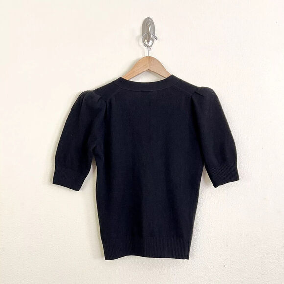 G. Label Juliette Short Sleeve Cardigan - S - Black - Picture 5 of 5